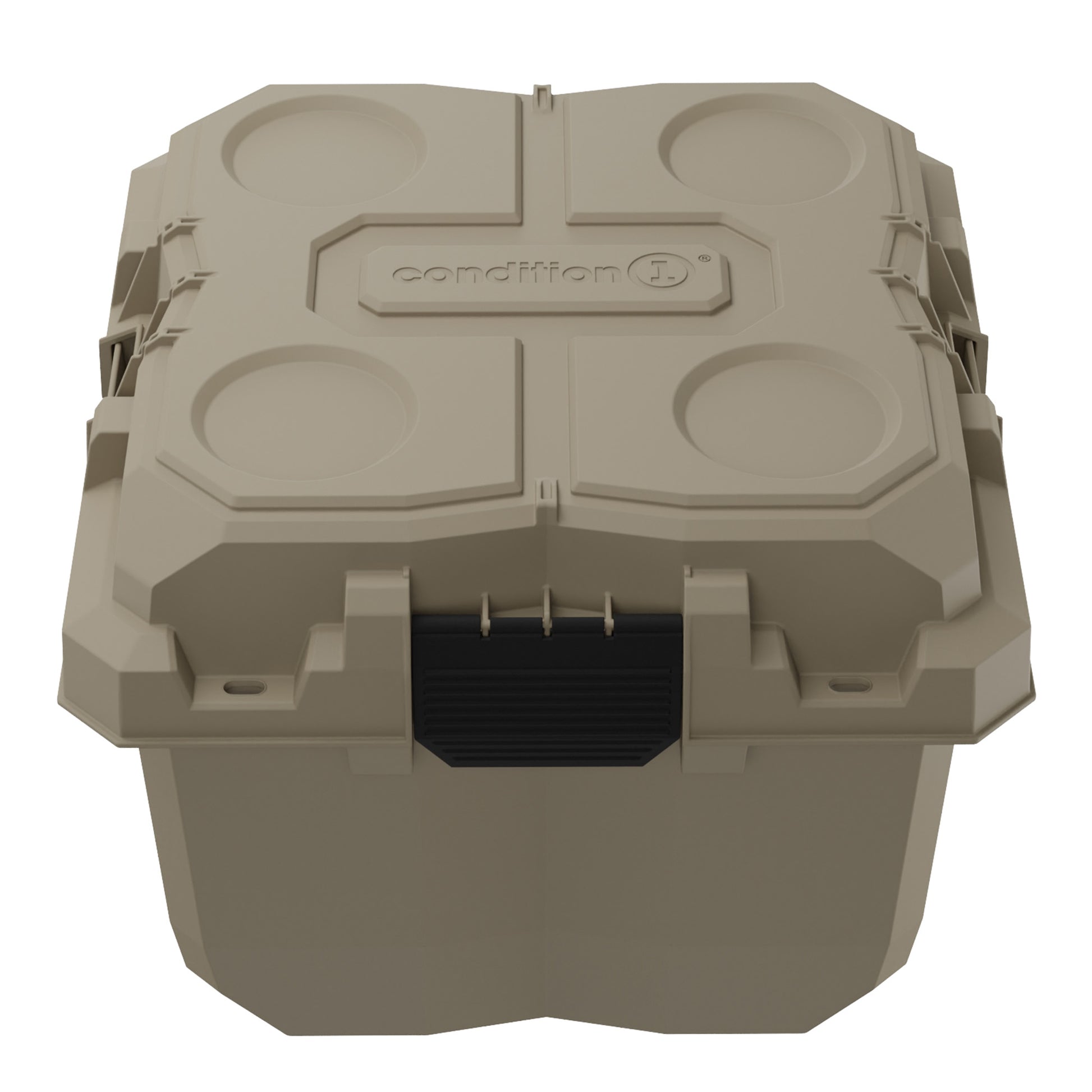 Durable 18-inch Sportsman Cube hard case designed for waterproof and dustproof protection of gear and equipment.