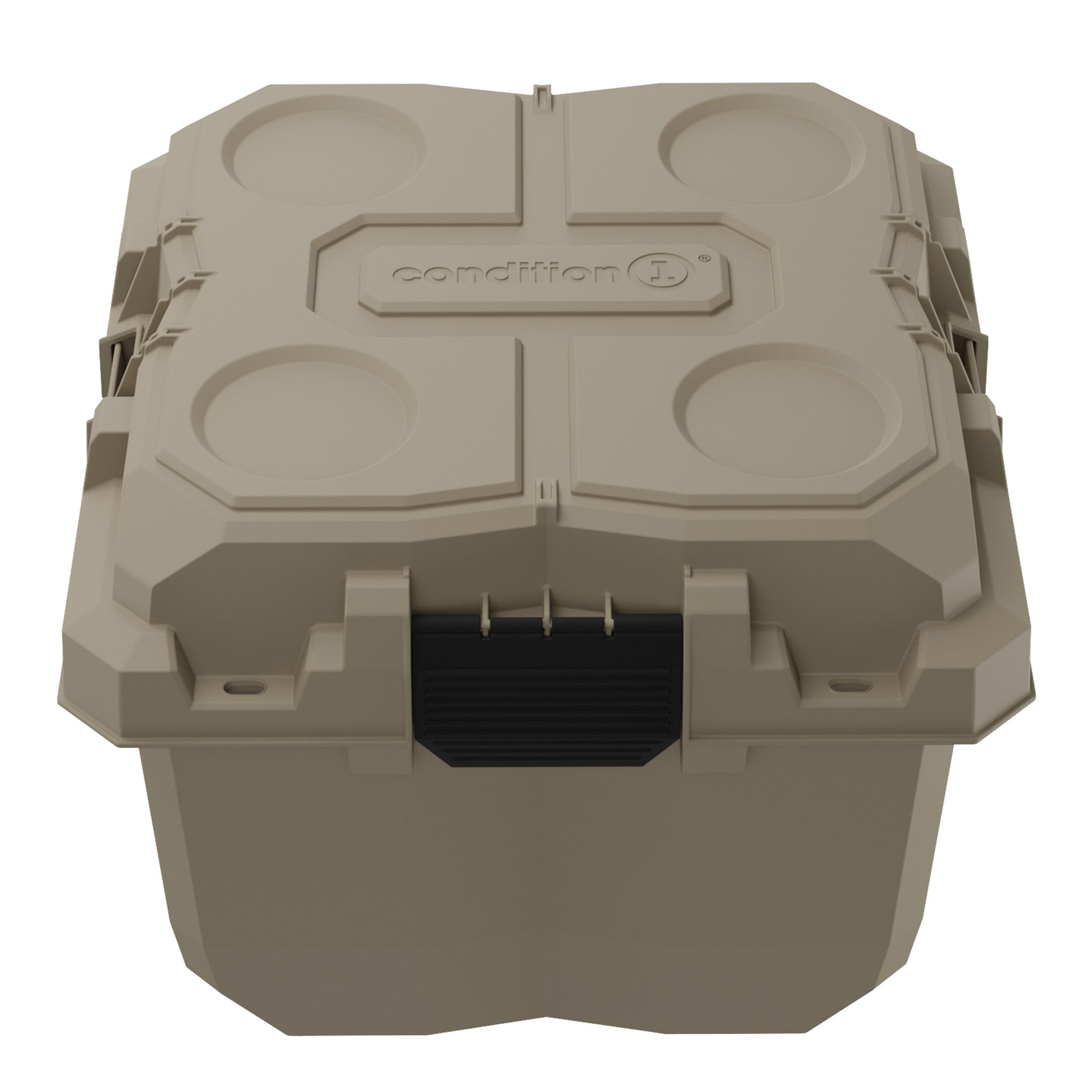 Durable 18-inch Sportsman Cube hard case designed for waterproof and dustproof protection of gear and equipment.