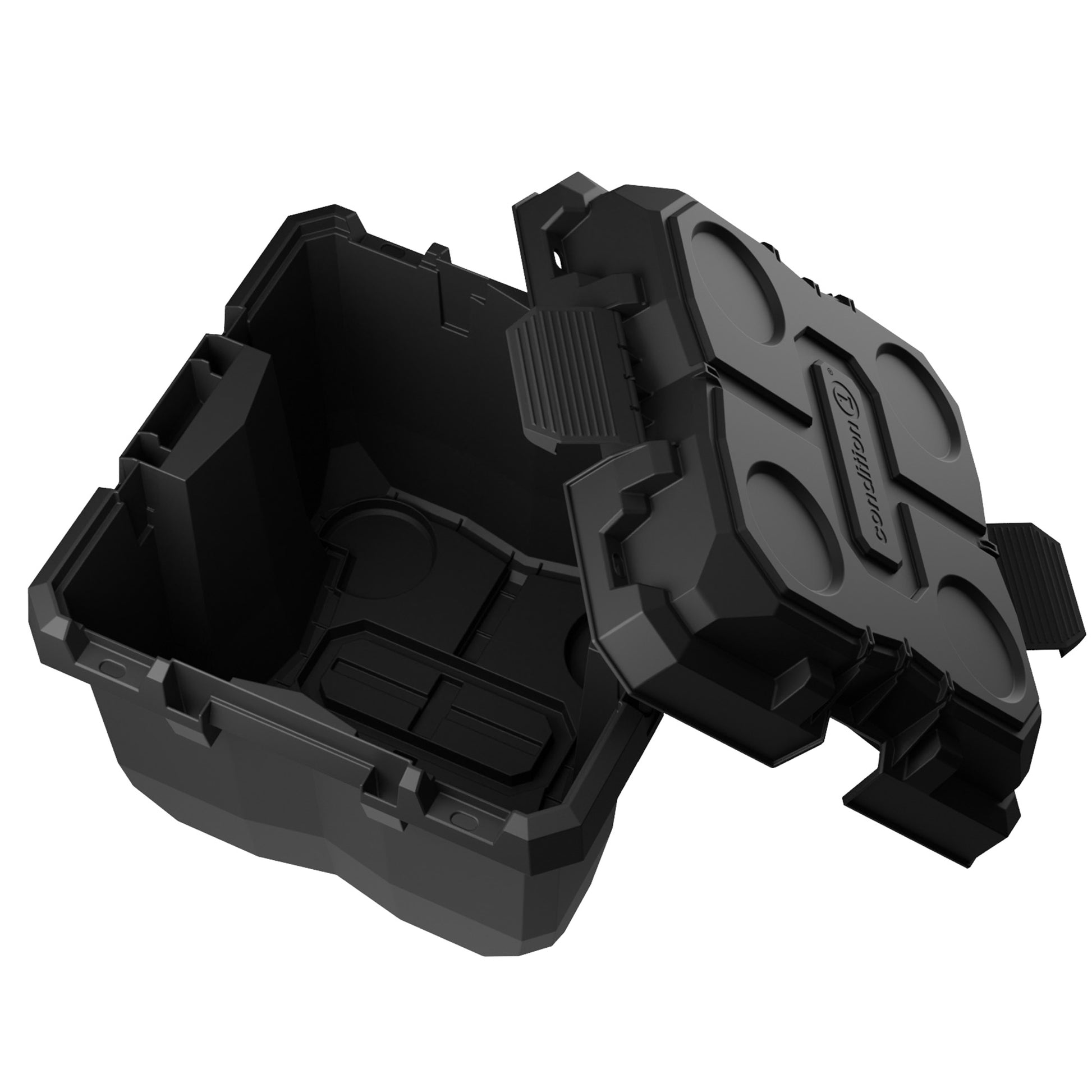 Durable 18-inch Sportsman Cube hard case, designed for waterproof and dustproof protection of gear during transport.