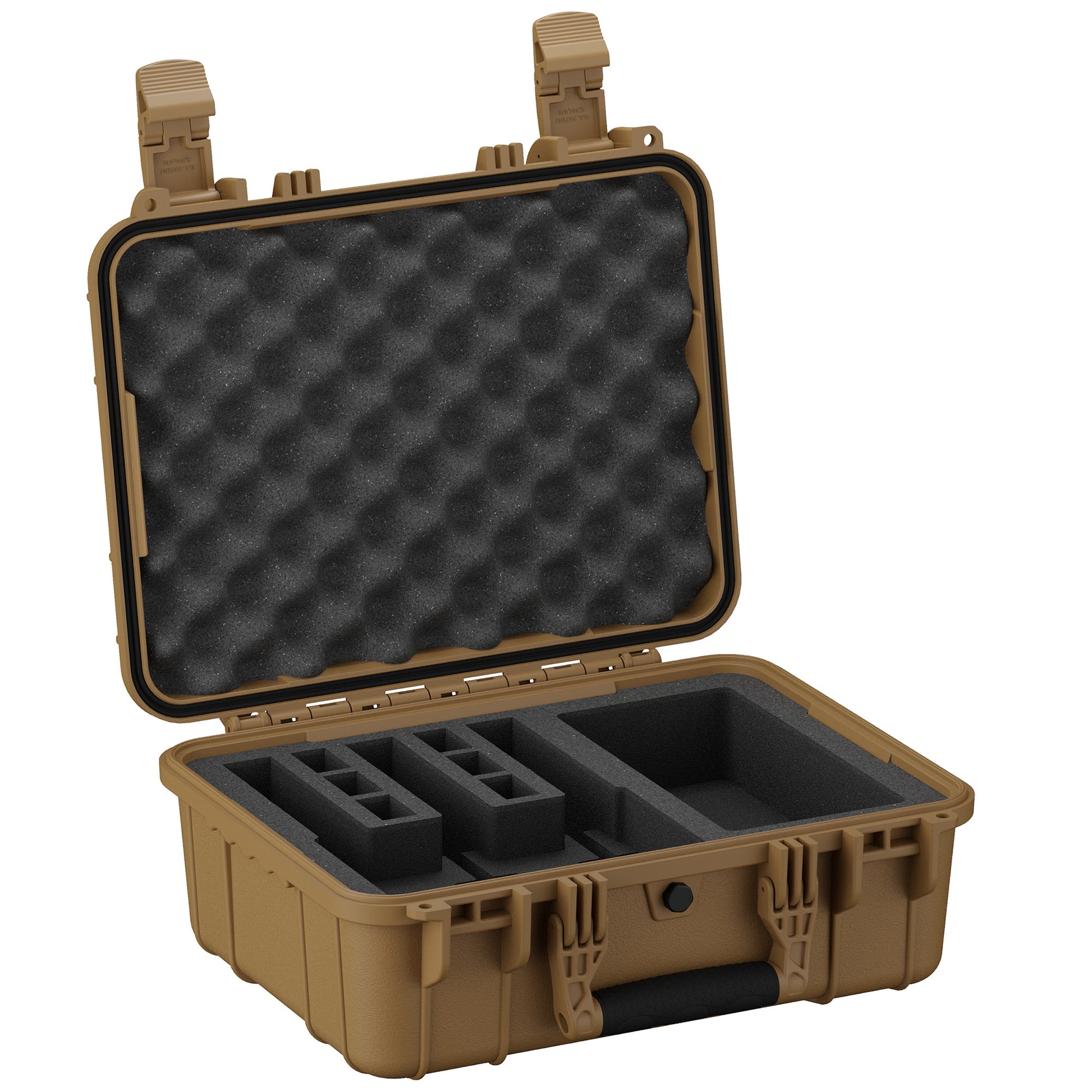 Durable 16-inch pistol case with customizable foam interior, ideal for securely storing and transporting firearms.