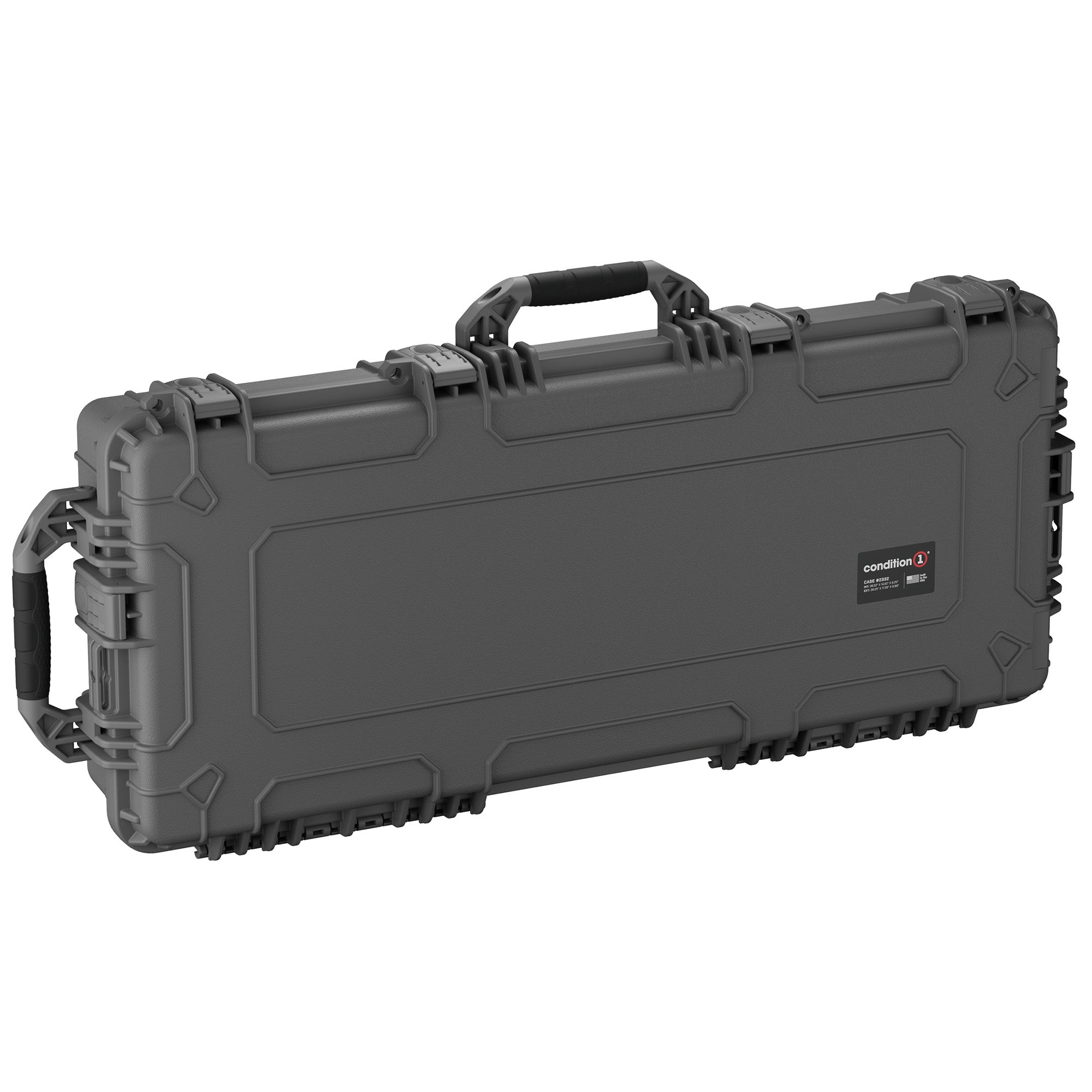 Durable 40-inch hard case designed for waterproof and dustproof protection of cameras and gear during transport.
