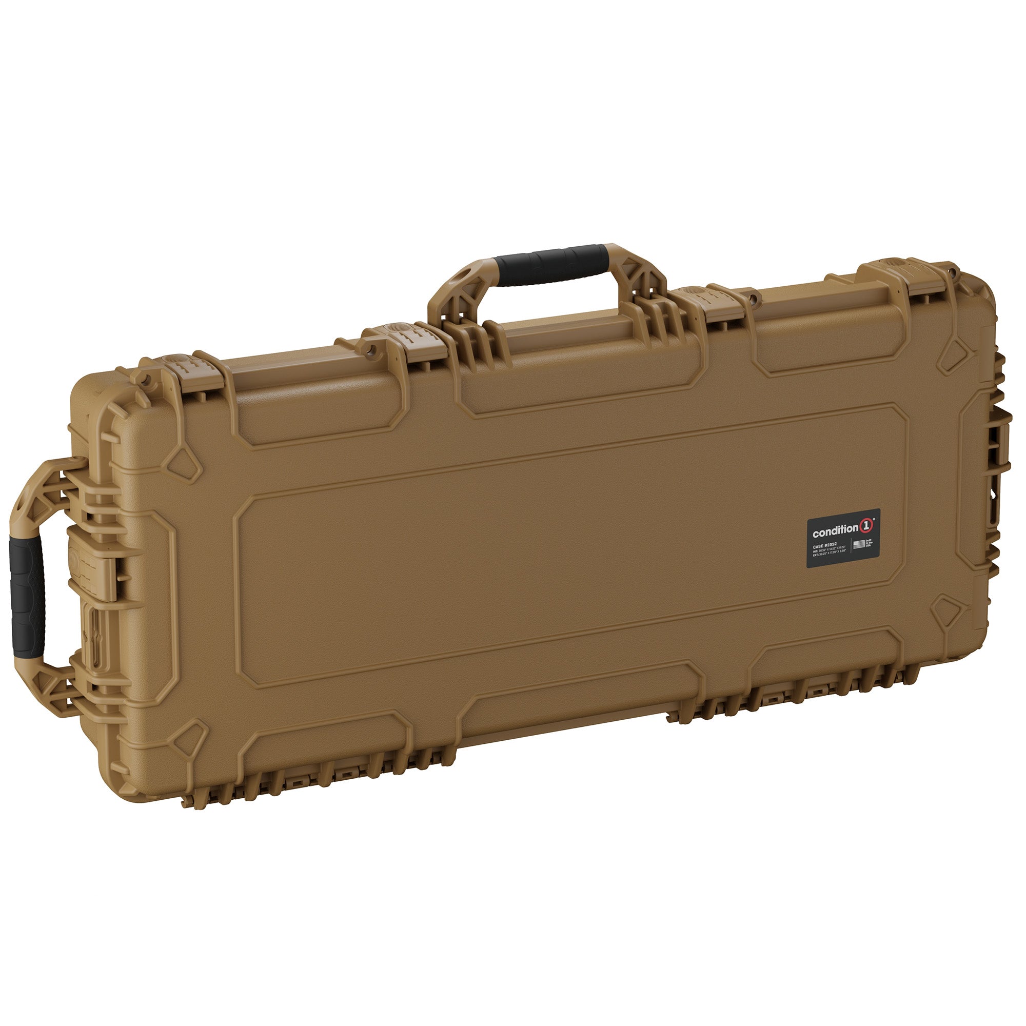 Durable 40-inch hard case designed for waterproof and dustproof protection of cameras and gear during transport.