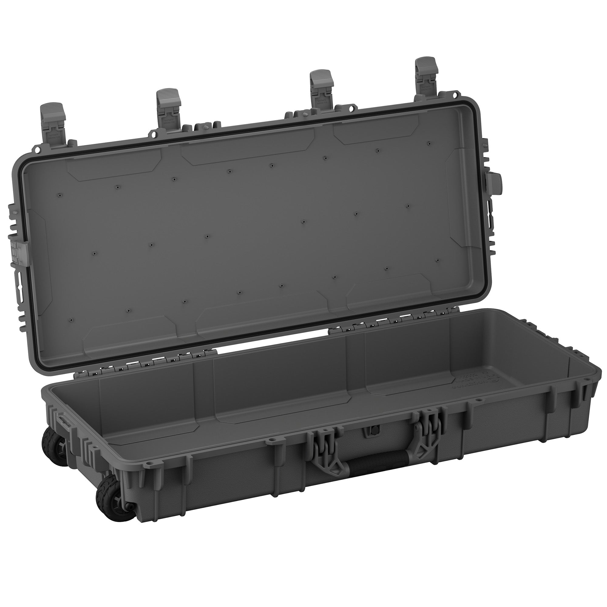 Durable 40-inch waterproof hard case with wheels, designed for safe transport of cameras and gear.