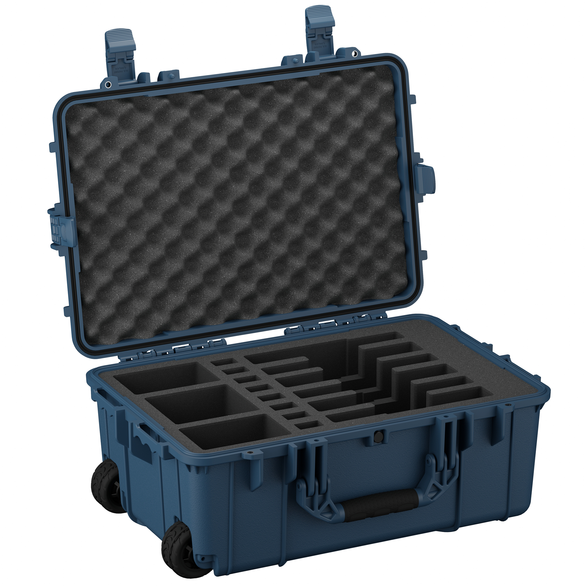 Durable 24-inch hard case designed for securely storing and transporting up to six pistols with foam padding.