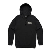 Black Texas Brand hoodie featuring a front pocket and drawstring hood, ideal for casual wear and comfort.
