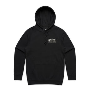 Black Texas Brand hoodie featuring a front pocket and drawstring hood, ideal for casual wear and comfort.
